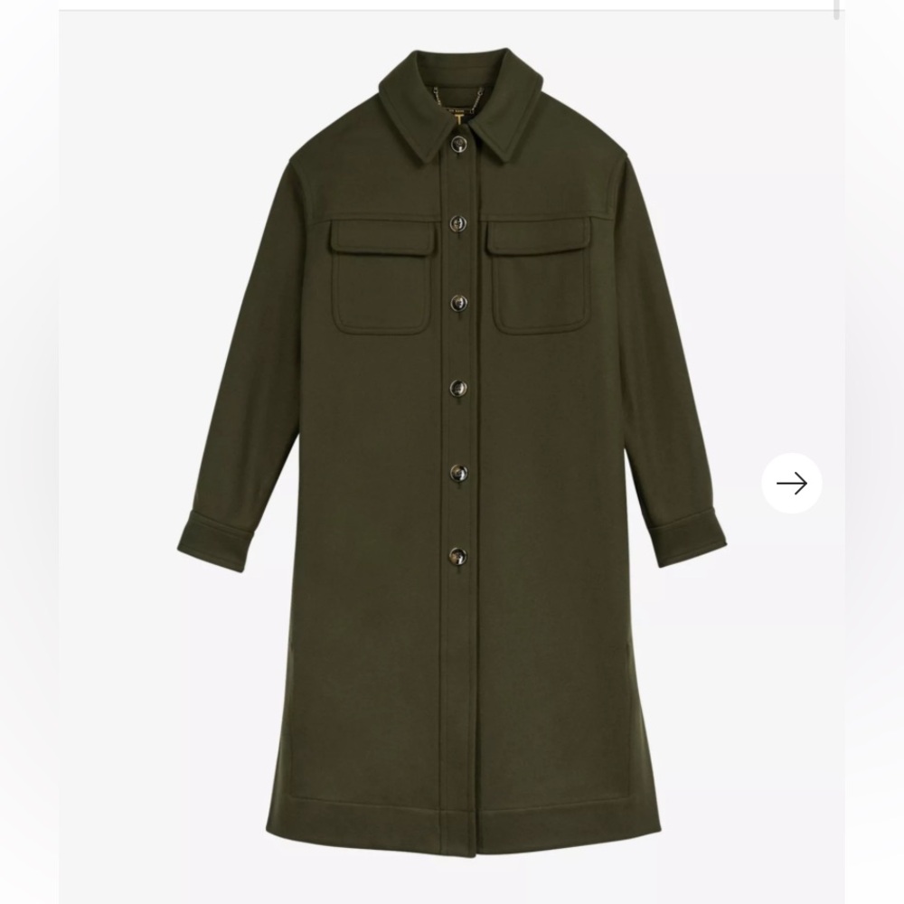 TED BAKER Lomma Long-lined Wool-blend Jacket